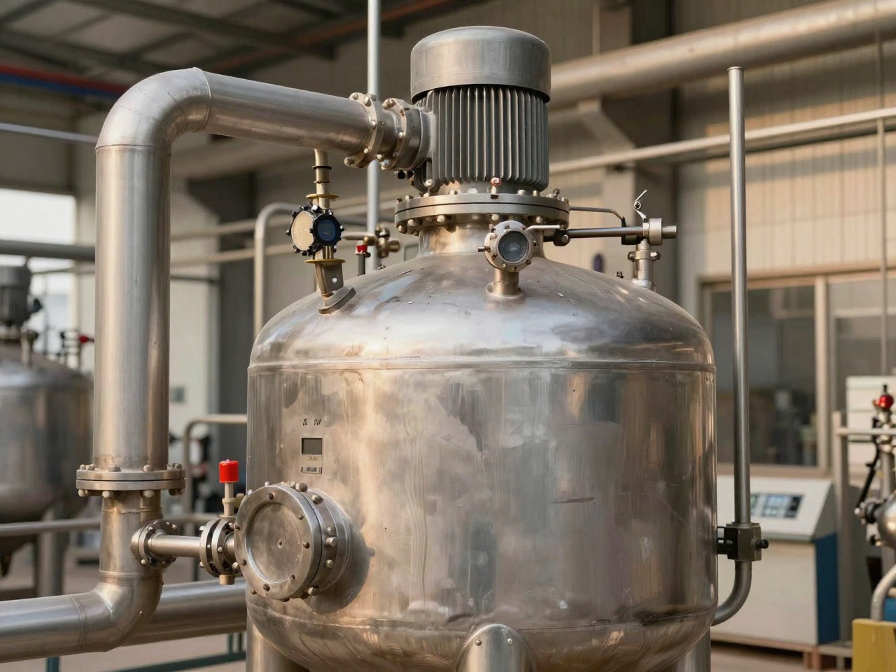 Alkyd resin reactor kettle in a coatings plant
