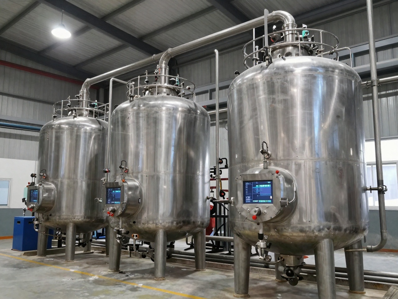 Ammonium sulfate solution plant with stainless crystallizer and liquor piping