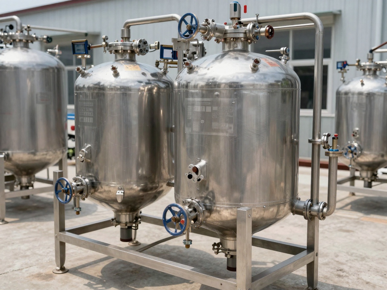 Isocyanate drum handling area at a polyurethane production plant