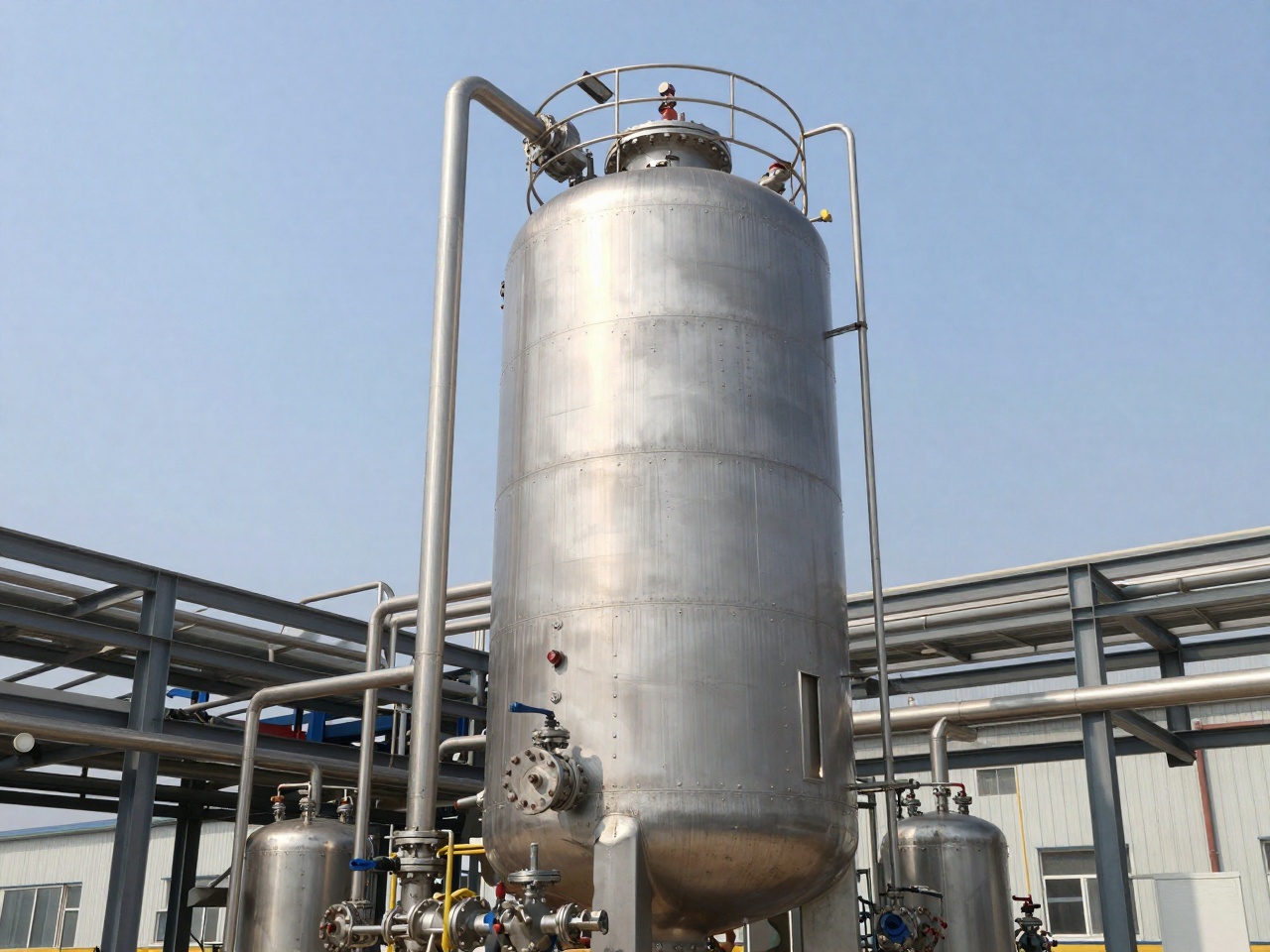 Insulated stainless steel urea synthesis reactors and hot piping in a plant